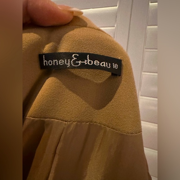 Honey & Beau Rider Tux Jacket, Camel Size 10 - Picture 8 of 14